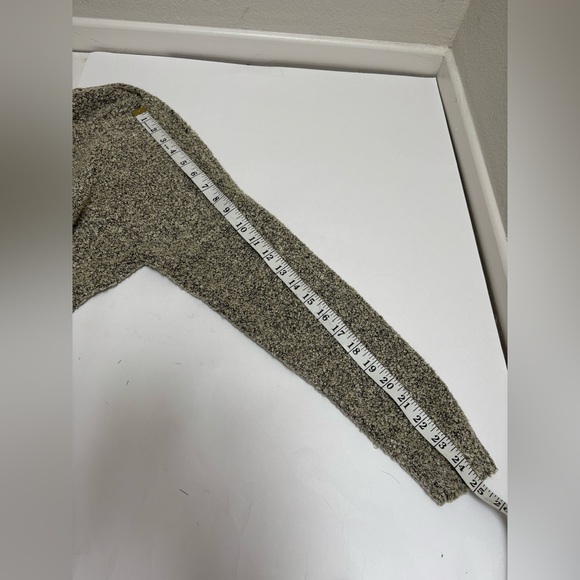 Debut Boucle knit oversized v-neck sweater textured‎ size S/M beige black - Picture 7 of 11